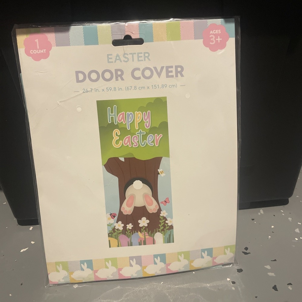 1 Ct Happy Easter Easter Themed Door Decor 3 + 26.6x59.8 Inches